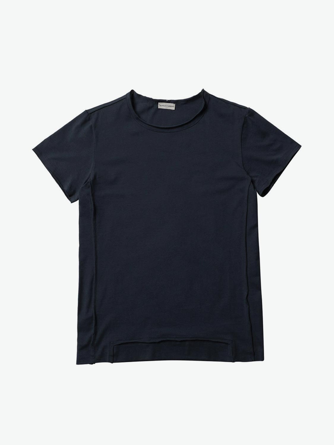 The Project Garments Raw Crew Neck Modal Blend T-shirt Navy Blue