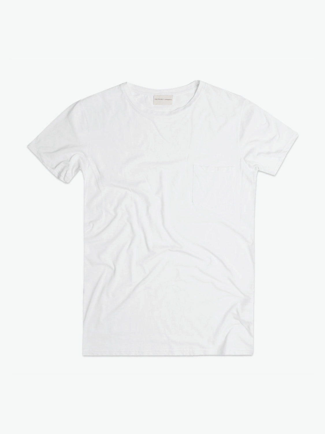 Crew Neck Modal-Blend Pocket T-shirt White | A