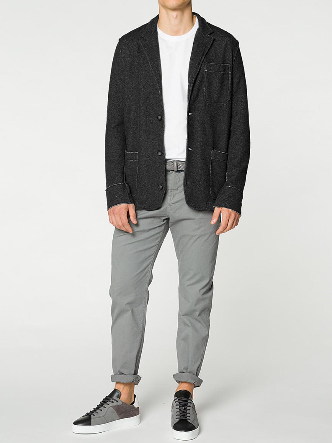 Crew Neck Tailor-Fit Supima Cotton T-shirt White | F