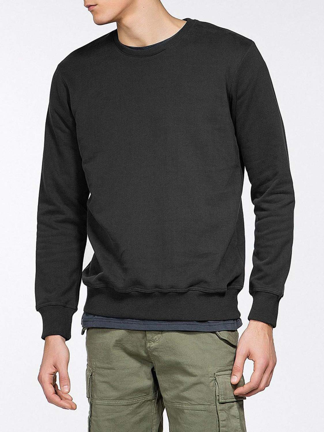 Crew Neck Sweatshirt Charcoal Grey | C