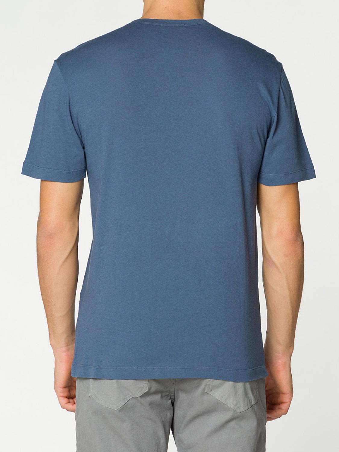Crewneck Regular Fit Organic Cotton T-shirt Slate Blue