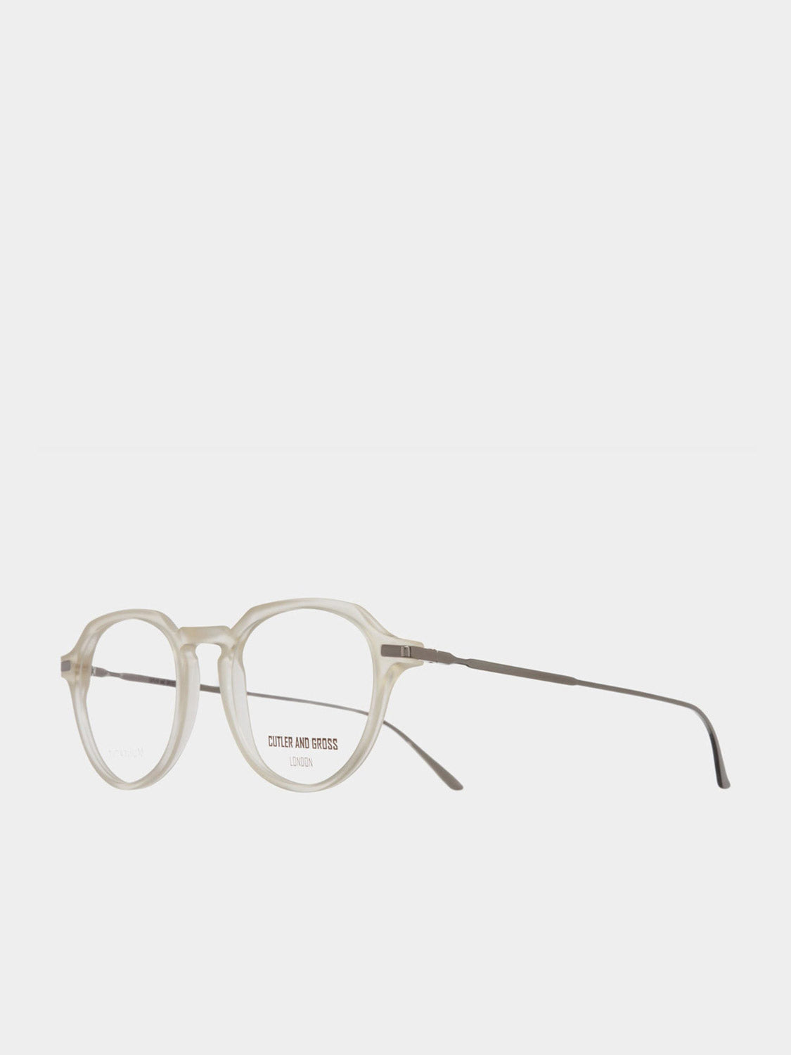 Cutler and Gross Round-Oval Frame Lemonade Acetate Optical Glasses | B