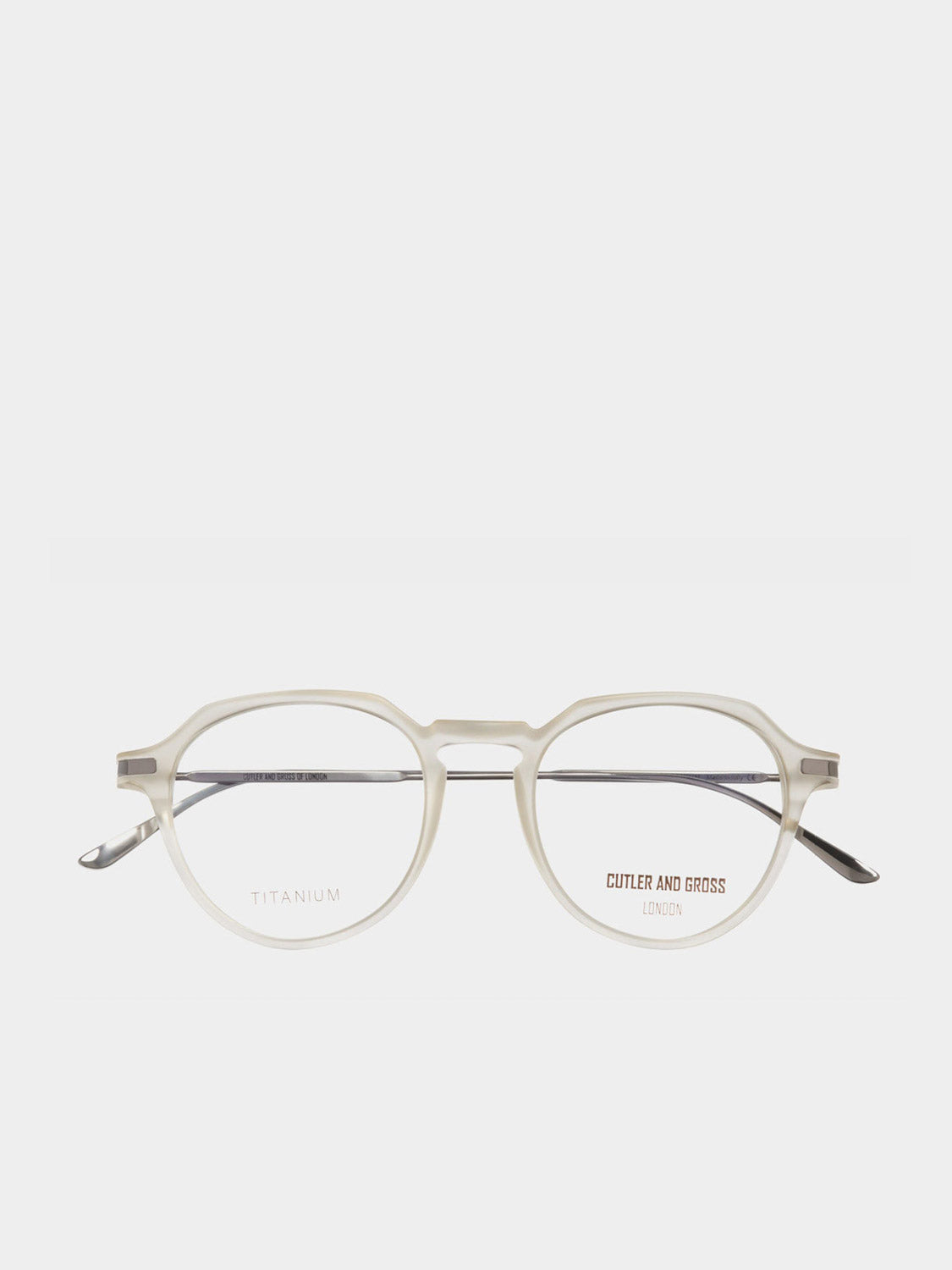 Cutler and Gross Round-Oval Frame Lemonade Acetate Optical Glasses | C