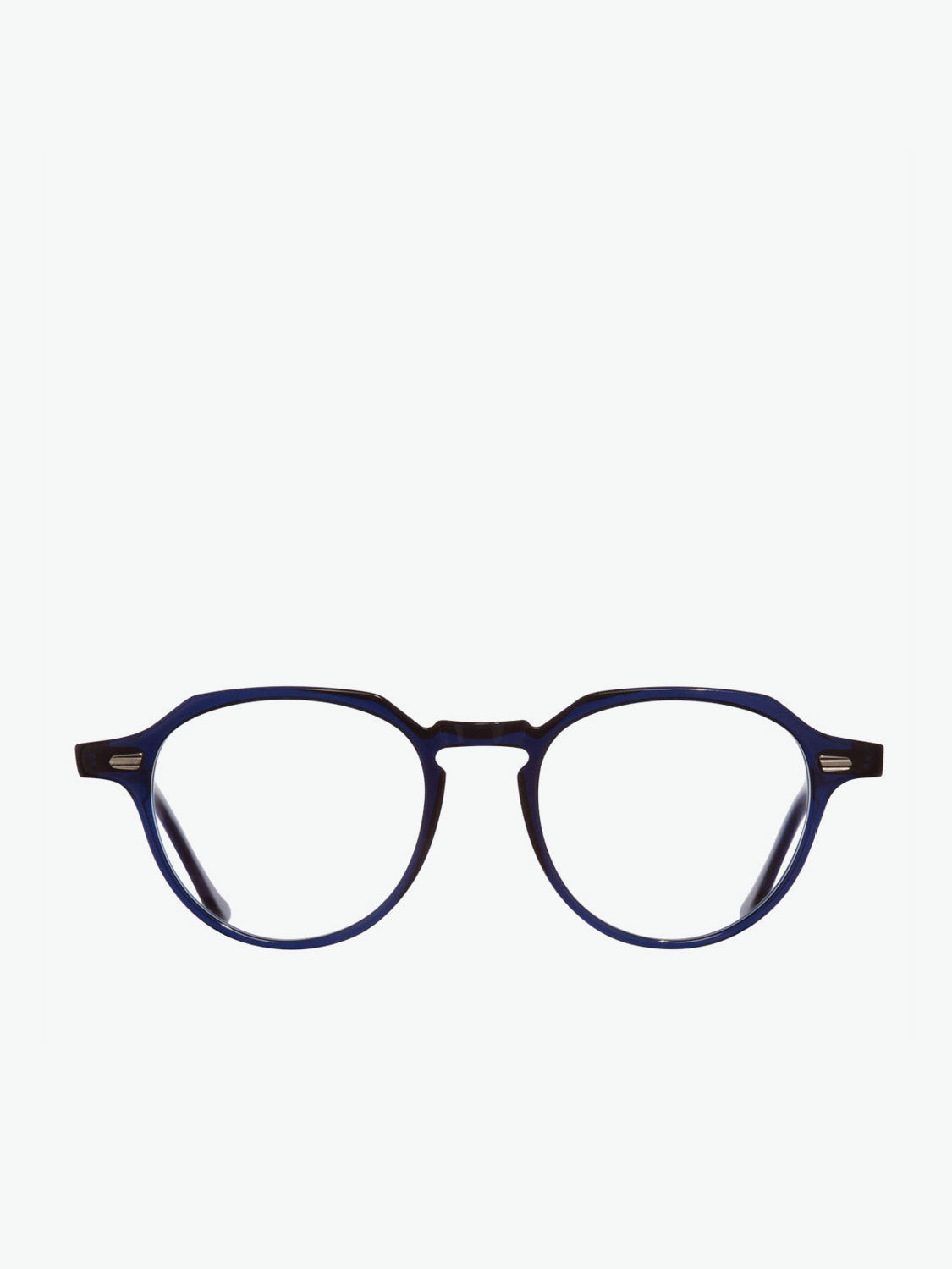 Cutler and Gross Hexagonal-Frame Navy Blue Acetate Optical Glasses | A