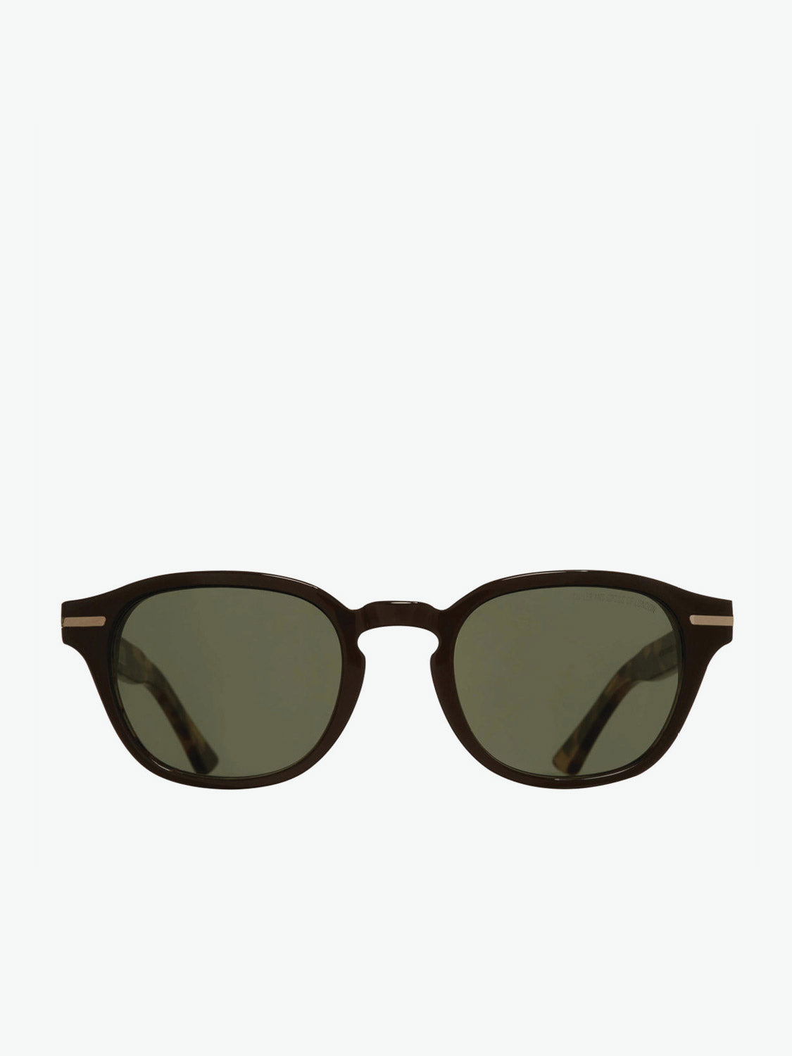 Cutler and Gross Round-Frame Black Taxi and Camo Acetate Sunglasses | A