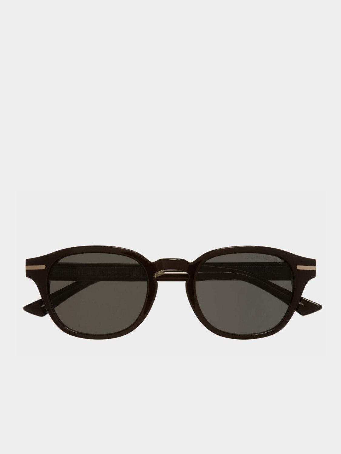Cutler and Gross Round-Frame Black Taxi Acetate Sunglasses | C