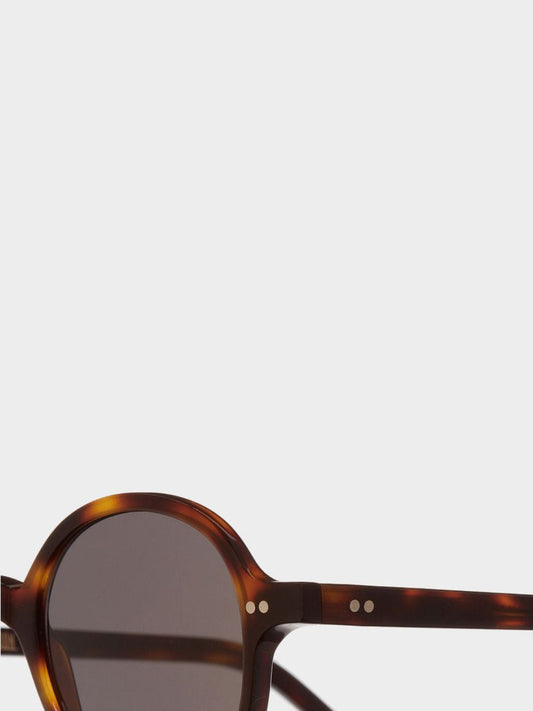 Cutler and Gross Kingsman 9001 Round Sunglasses Dark Turtle
