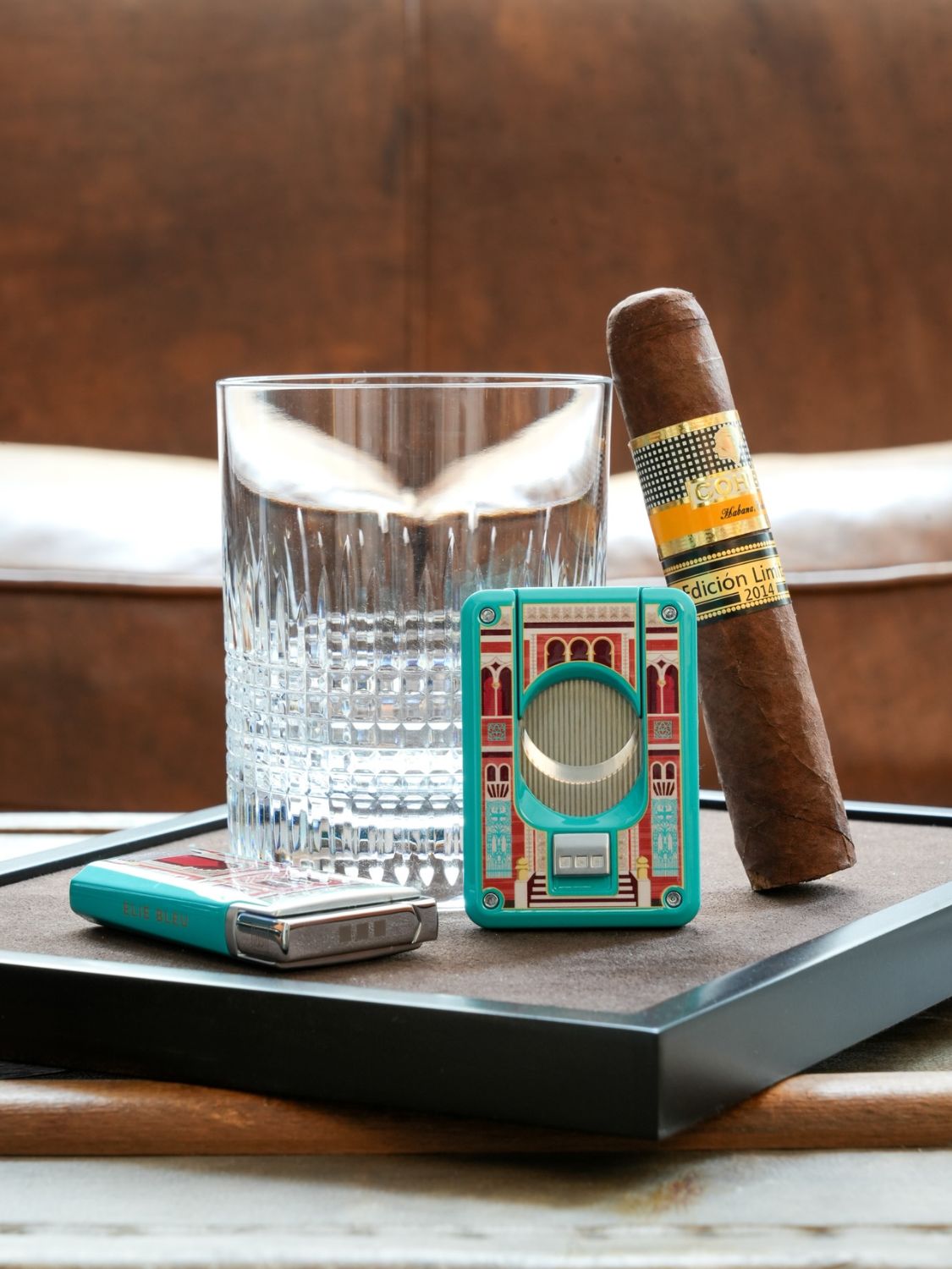 Elie Bleu Casa Cubana Cienfuegos Cigar Cutter Turquoise