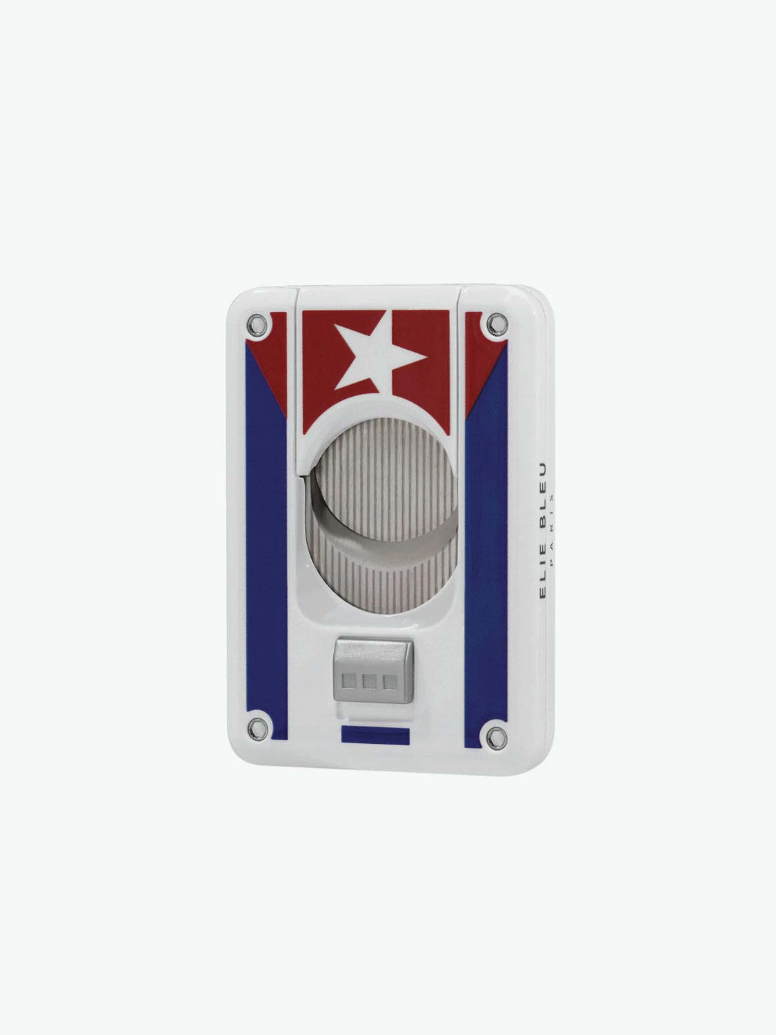 Elie Bleu Cuban Flag Double Blade Cigar Cutter