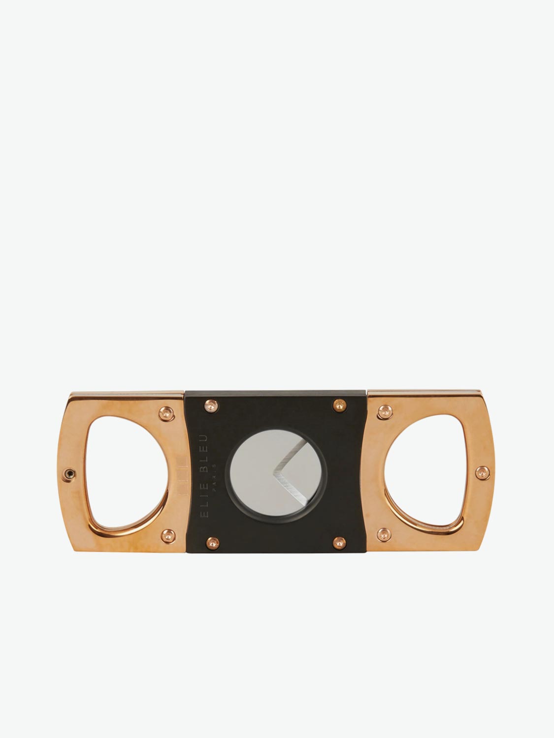Elie Bleu Double Blade Cigar Cutter Two Tone Golden Rose
