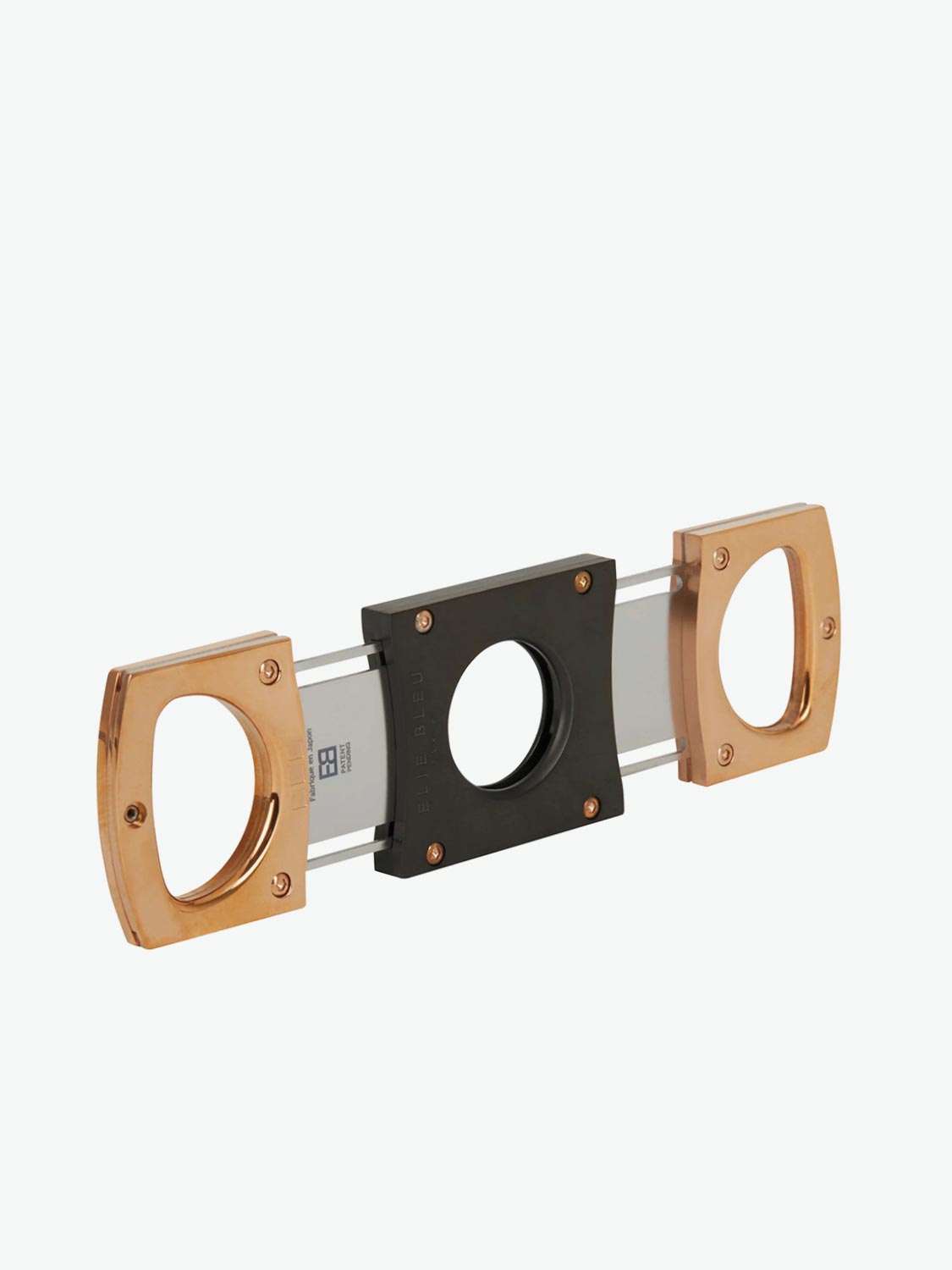 Elie Bleu Double Blade Cigar Cutter Two Tone Golden Rose