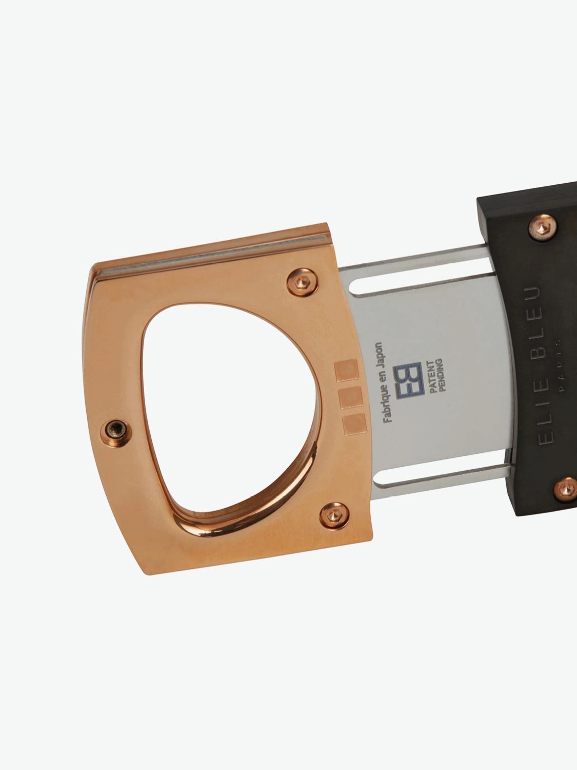 Elie Bleu Double Blade Cigar Cutter Two Tone Golden Rose