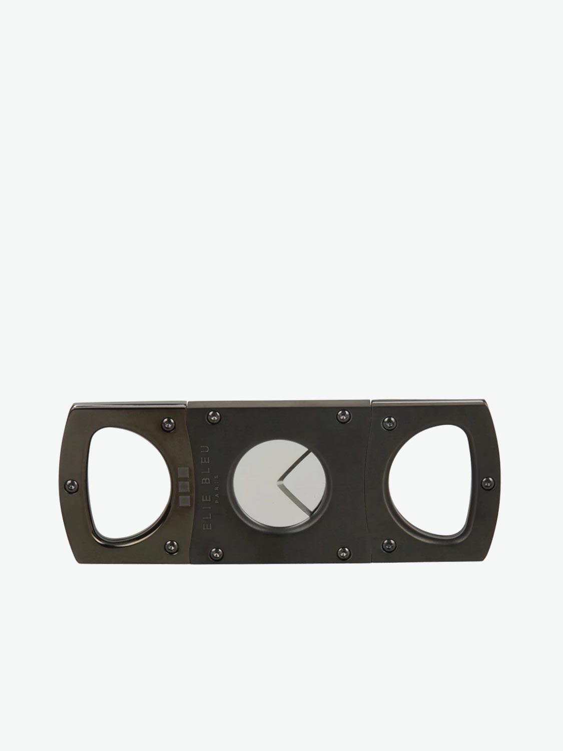 Elie Bleu Double Blade Cigar Cutter Polished Satin Black