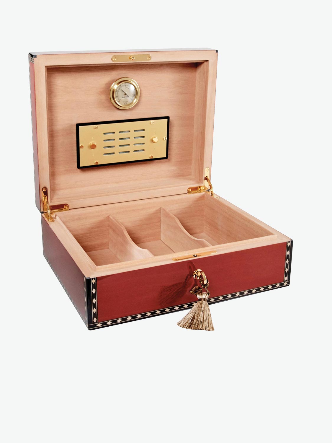 Elie Bleu Medals Cigar Humidor Red