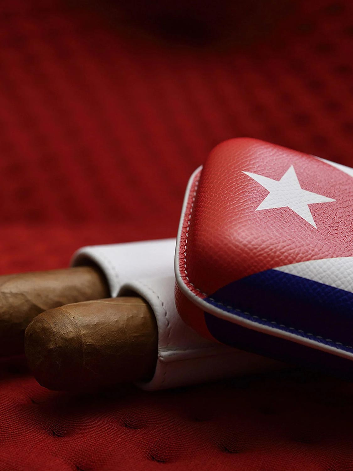 Θήκη Πούρου Elie Bleu Cuban Flag Double Cigar Case