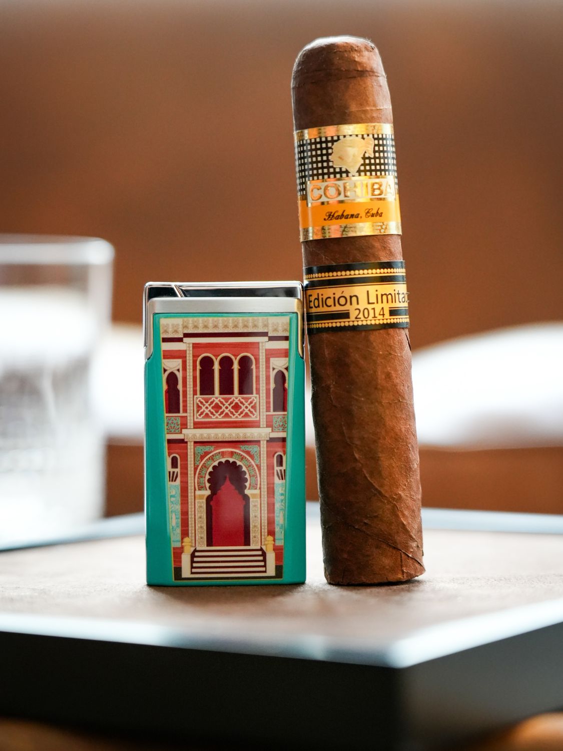 Elie Bleu Casa Cubana J15 Cienfuegos Cigar Lighter Turquoise