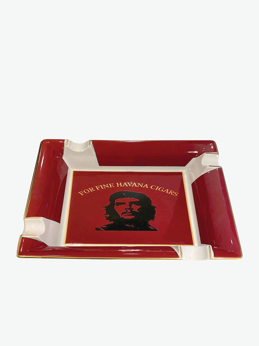Elie Bleu Che Large Porcelain Ashtray Red