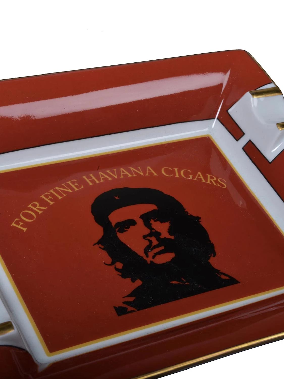 Elie Bleu Che Large Porcelain Ashtray Red