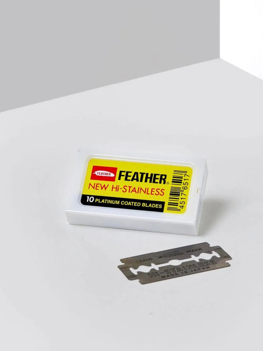 Λεπίδες Ξυρίσματος Feather 10 Platinum Coated Steel Safety Razor Blades