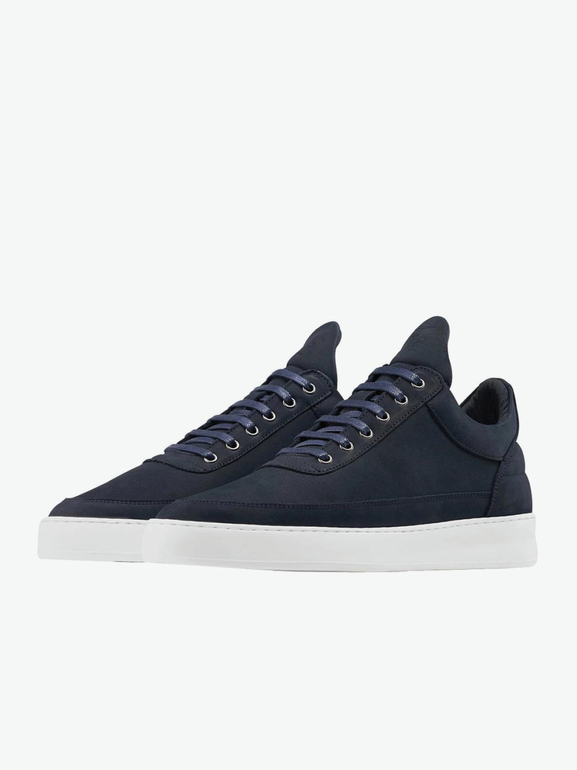 Filling Pieces Low Top Plain Lane Nubuck Navy Blue | The Project Garments - B