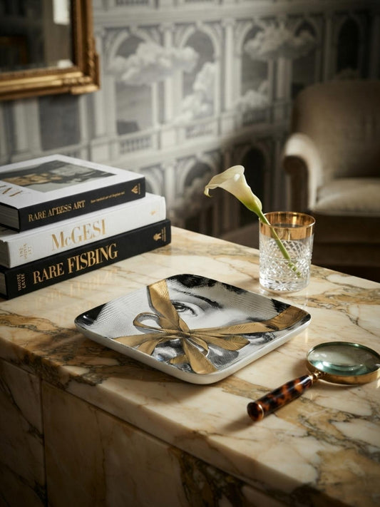 Fornasetti Square Ashtray Gift Tema e Variazioni n.171