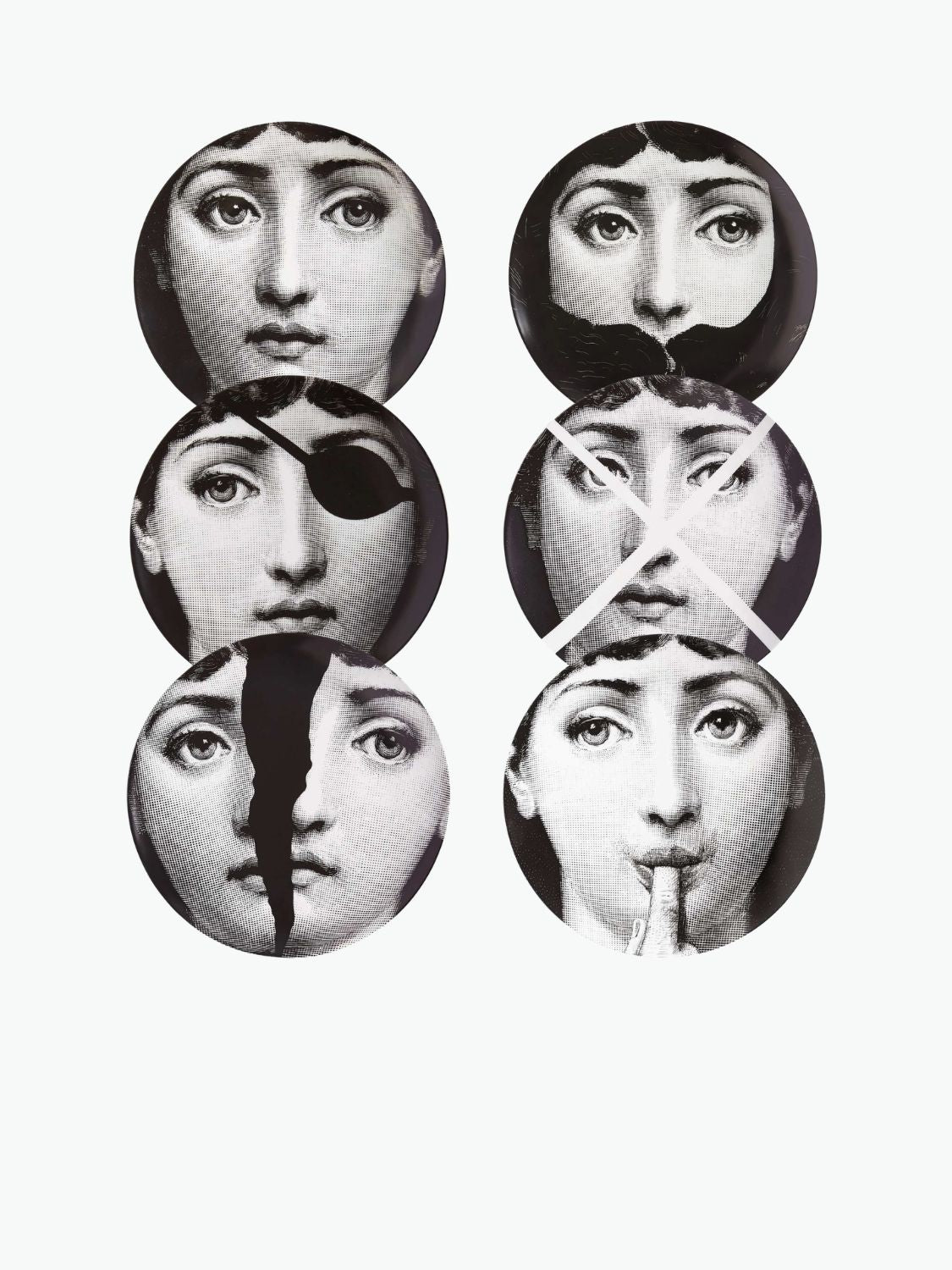 Fornasetti Wall Plates The Complete Collection ( Set of Six )