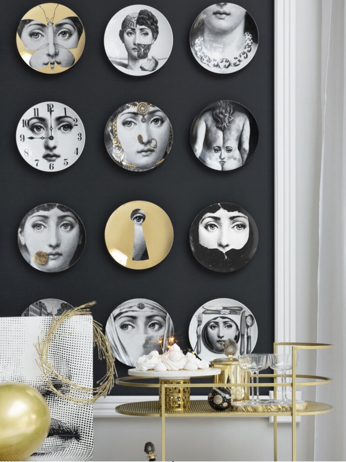 Fornasetti Wall Plate Tema e Variazioni n.11