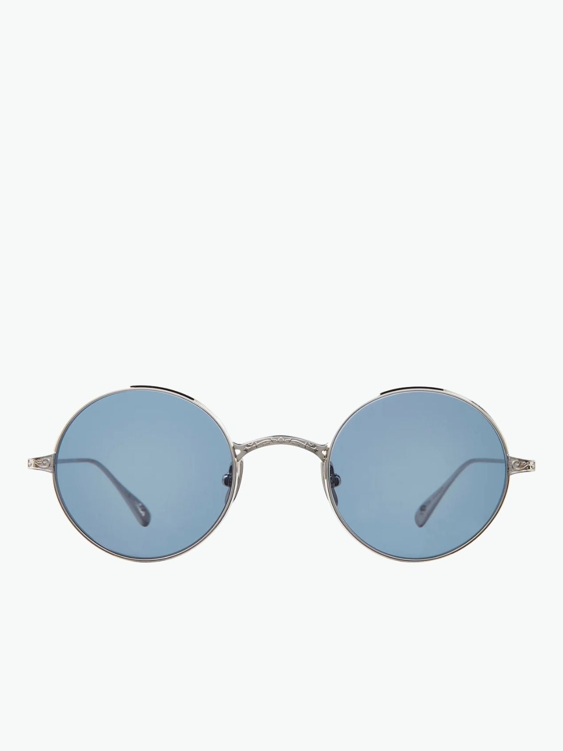 Garrett Leight X Ozzy Sunglasses Platinum Semi-Flat Indigo