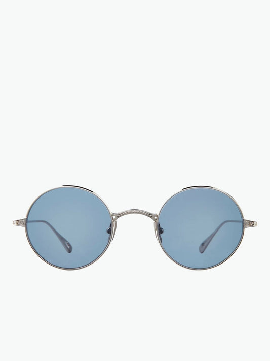 Garrett Leight X Ozzy Sunglasses Platinum Semi-Flat Indigo