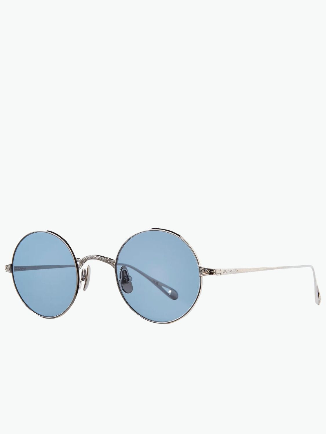 Garrett Leight X Ozzy Sunglasses Platinum Semi-Flat Indigo