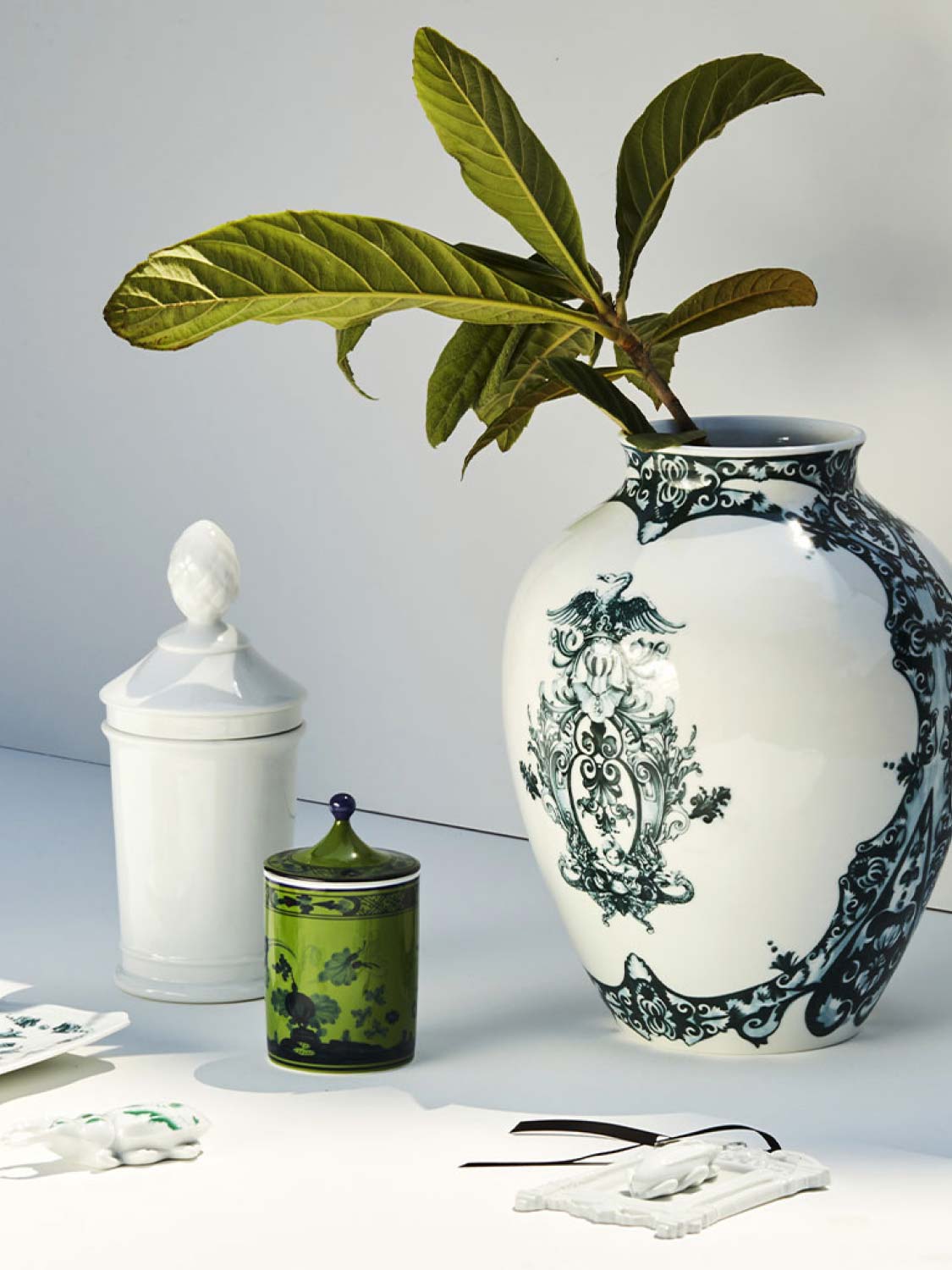 Κερί Ginori 1735 Porcelain Candle Oriente Italiano Malachite