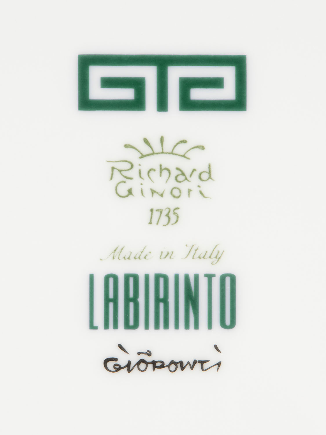 Ginori 1735 Change Tray Labirinto Smeraldo