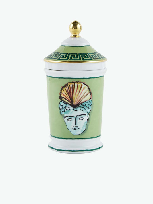 Richard Ginori Container Vase Moss Green