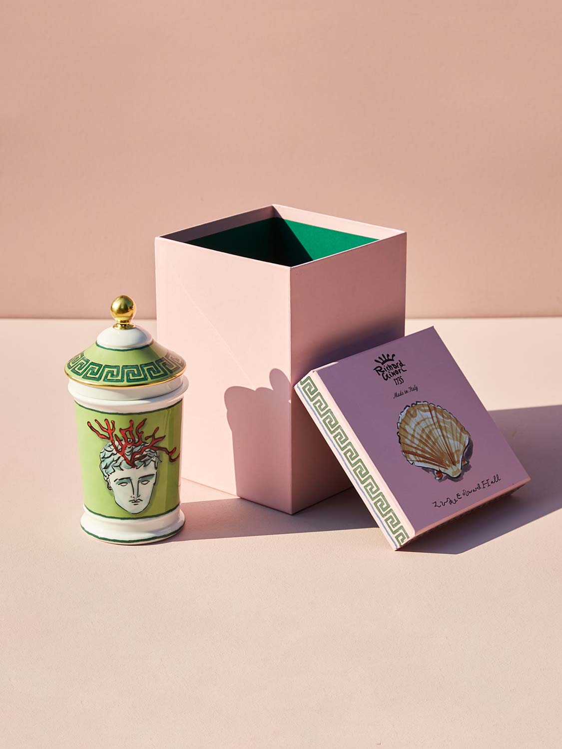 Ginori 1735 Container Vase Moss Green