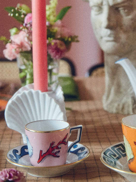 Ginori 1735 Espresso Cups And Saucers Set Of Two