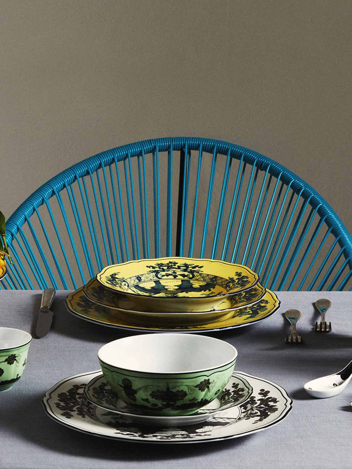 Ginori 1735 Large Squared Vide Poche Oriente Italiano Citrino