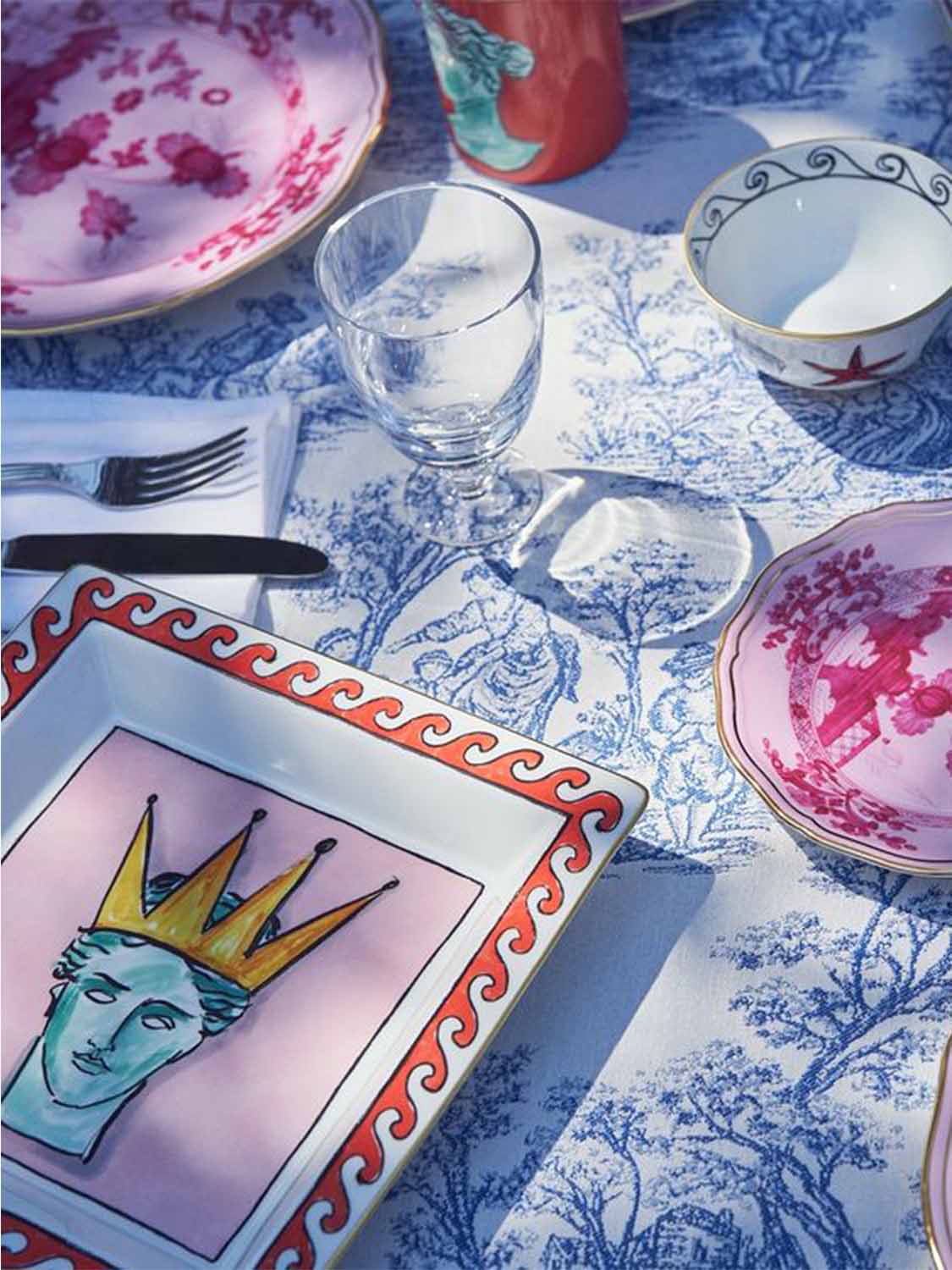 Ginori 1735 Large Squared Vide Poche Pink