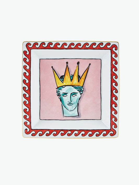 Ginori 1735 Large Squared Vide Poche Il Viaggio Di Nettuno Pink