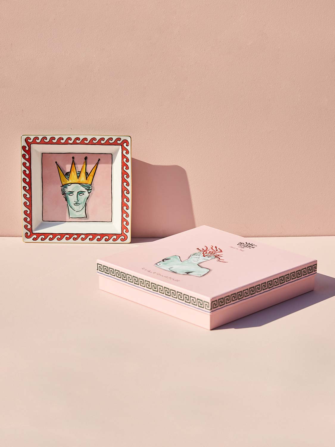 Ginori 1735 Large Squared Vide poche Pink | C