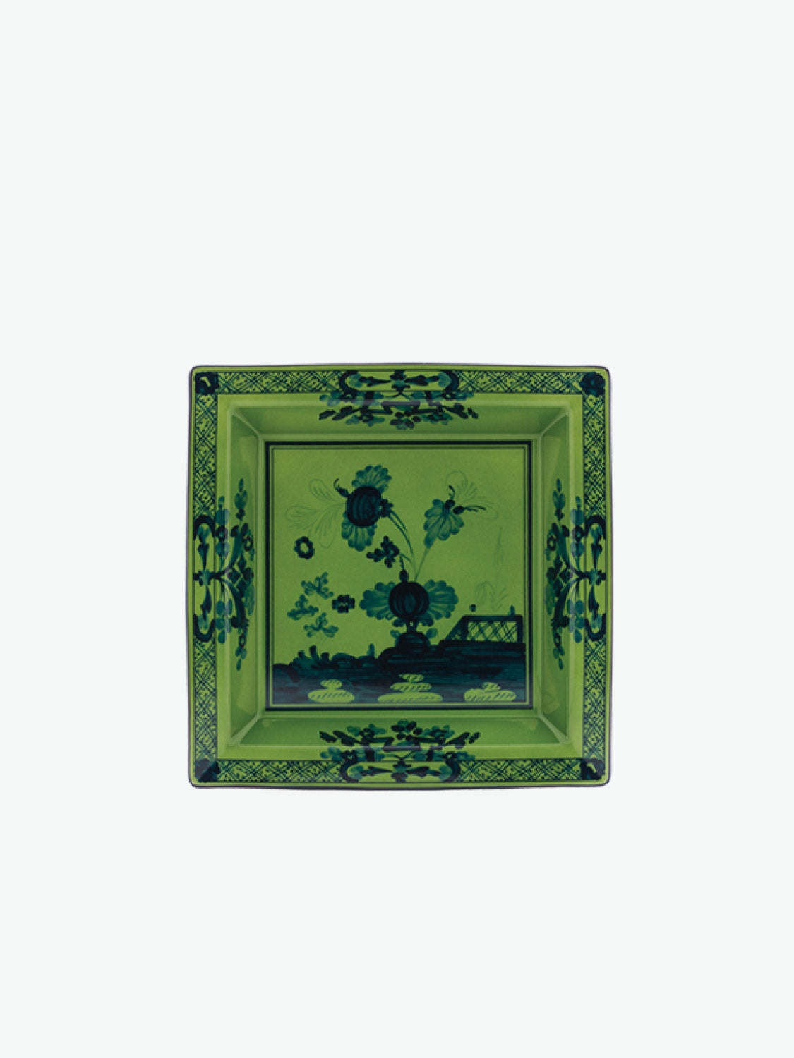 Ginori 1735 Large Squared Vide Poche Oriente Italiano Malachite
