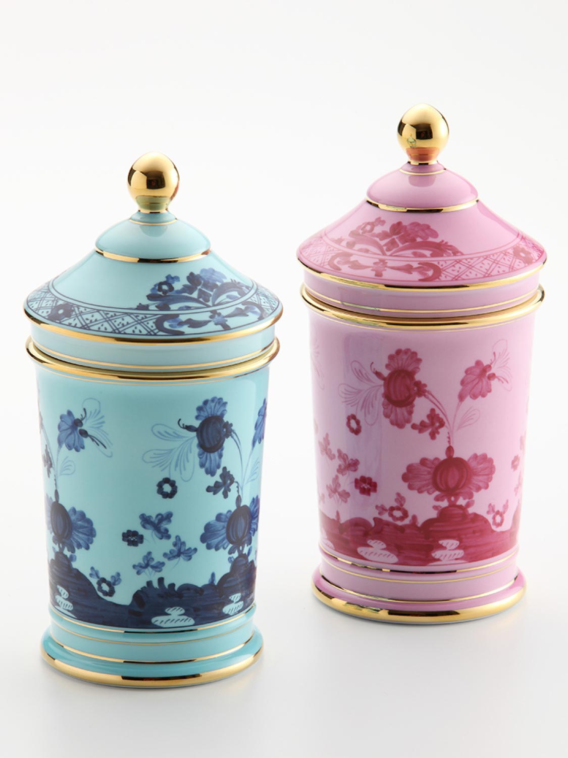 Ginori 1735 Porcelain Pharmacy Vase Oriente Italiano Iris