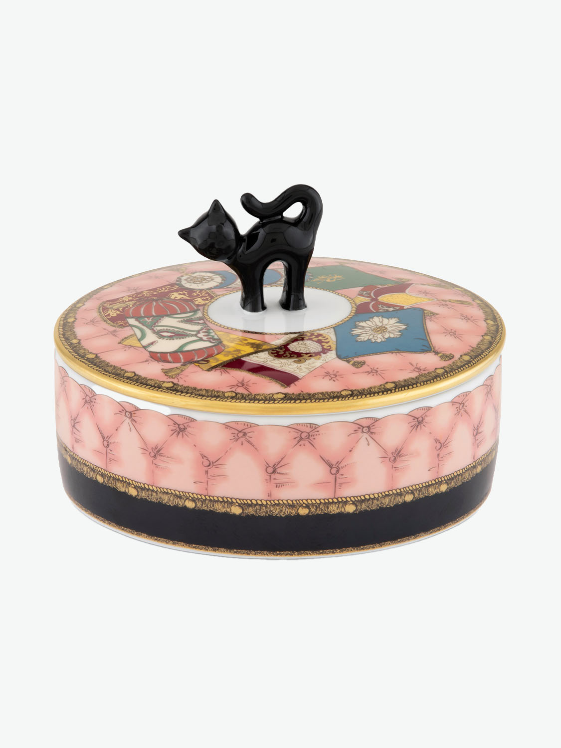 Richard Ginori Totem Cat Round Box