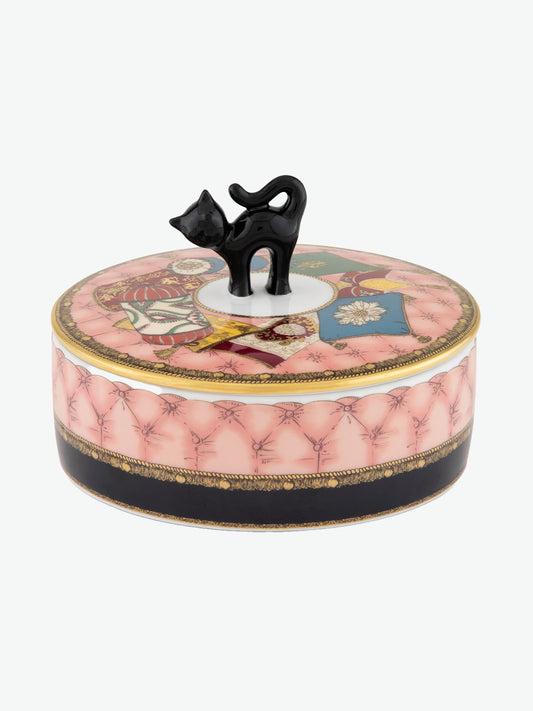 Richard Ginori Totem Cat Round Box