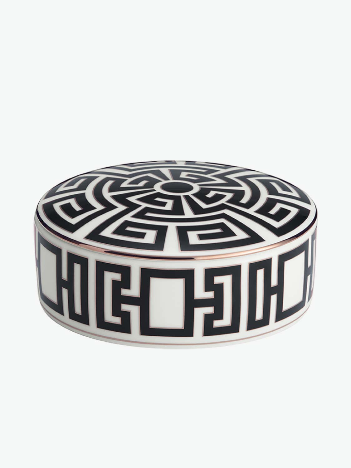 Ginori 1735 Round Box Labirinto Nero