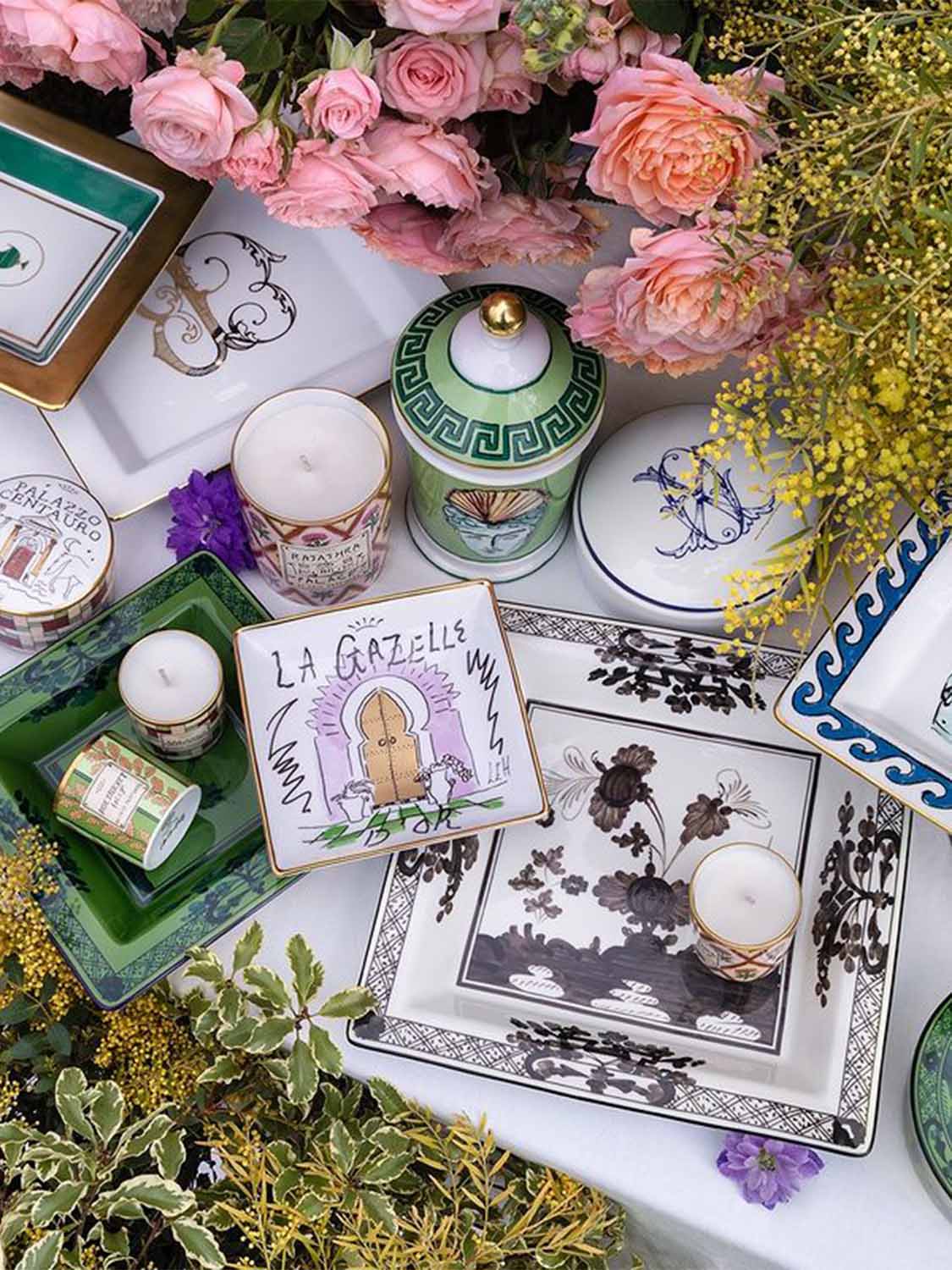 Ginori 1735 Container Vase Moss Green