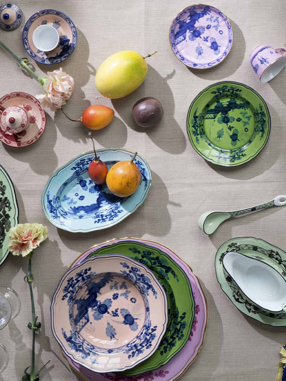 Products Ginori 1735 Tea cups and saucers Oriente Italiano Malachite | C