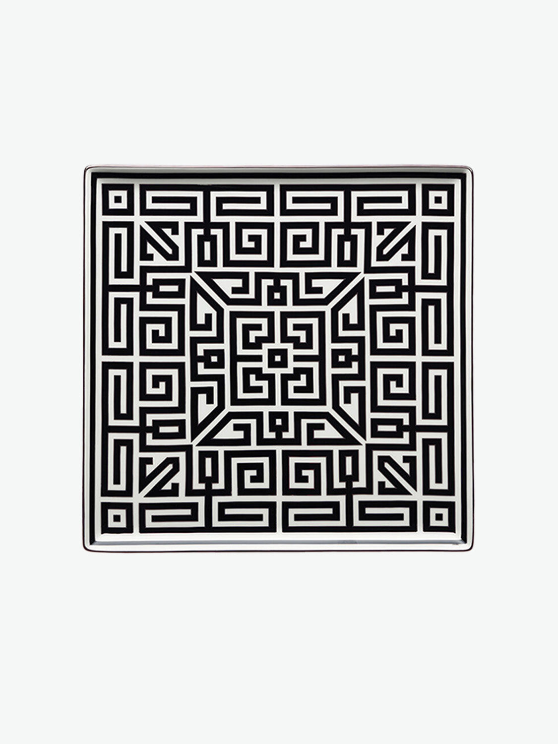 Ginori 1735 Vide Poche Squared Plate Labirinto Nero
