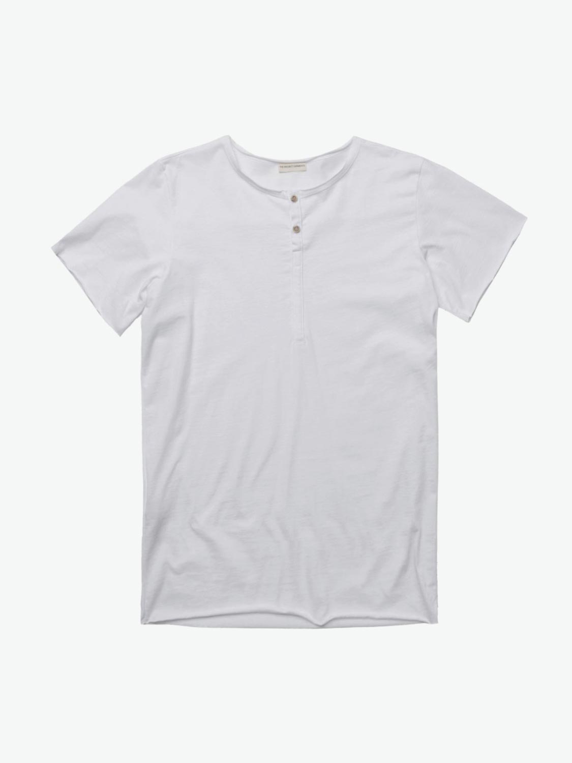 The Project Garments Grandad Organic Cotton T-shirt White