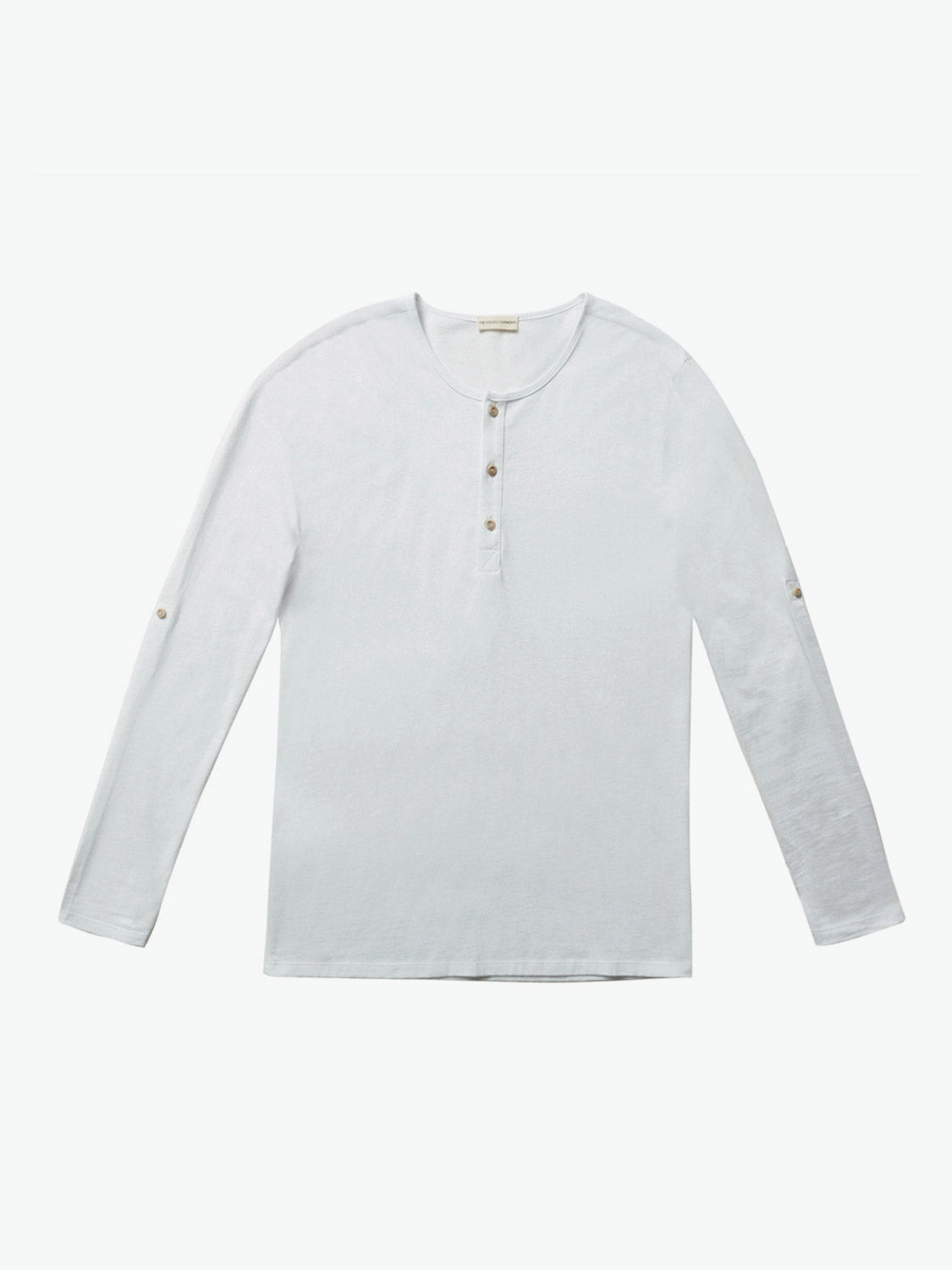 Henley Organic Cotton Long Sleeve T-shirt White | A