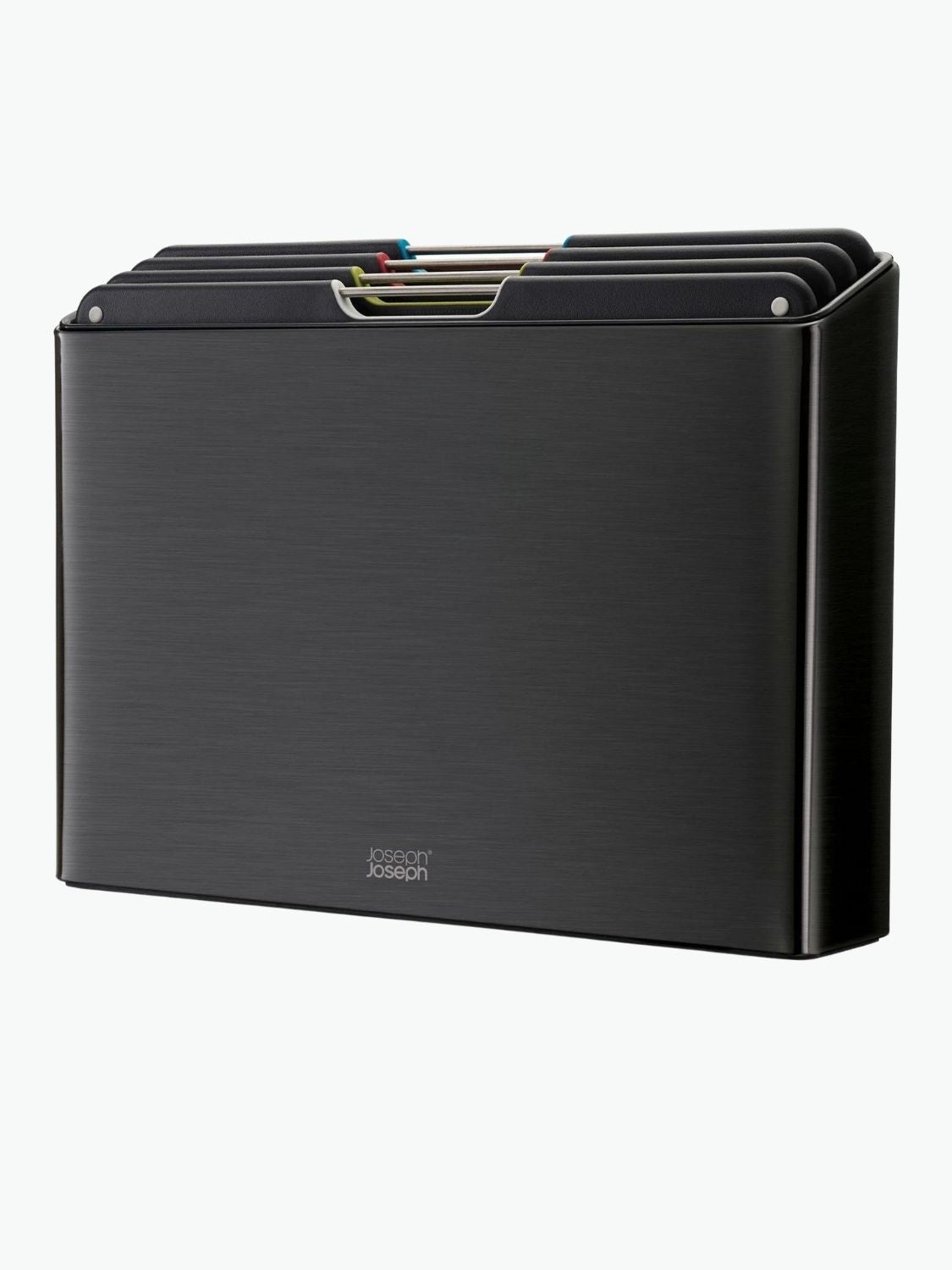 Joseph Joseph Folio Steel 4-piece Chopping Board Set With Black Stainless-Steel Case